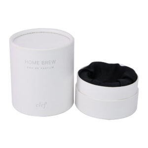 Perfume Paper Cylindrical Tube Boxes with Satin Lined Holder