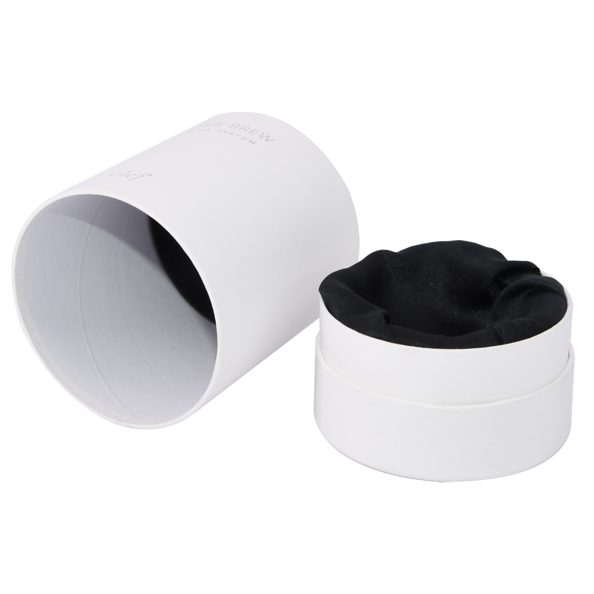 Perfume Paper Cylindrical Tube Boxes with Satin Lined Holder