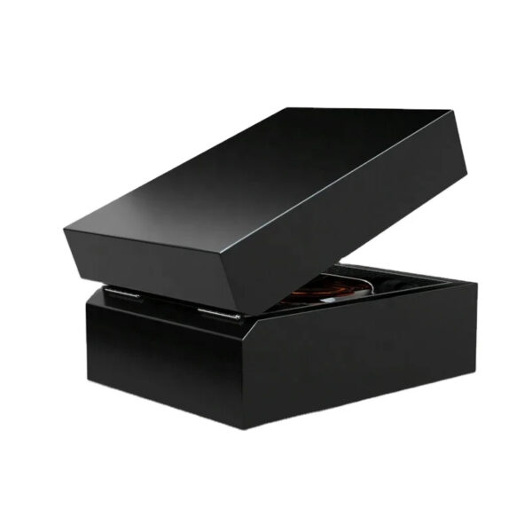 Black piano lacquer wood custom packaging perfume box Maker