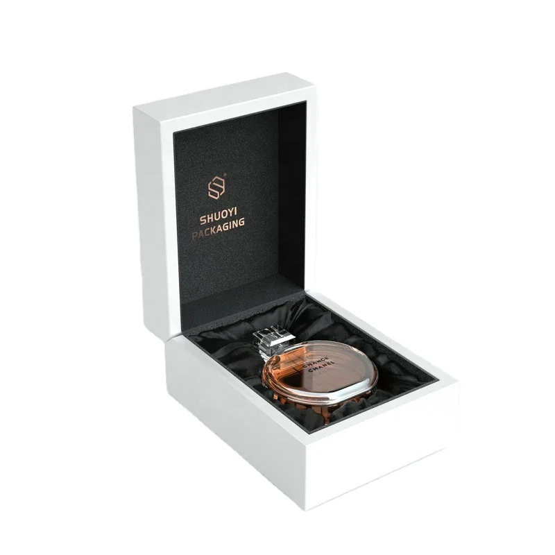 Black piano lacquer wood custom packaging perfume box Maker