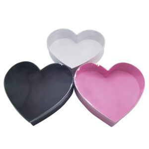 Custom Heart Shaped Cardboard Gift Box With Transparent Lid