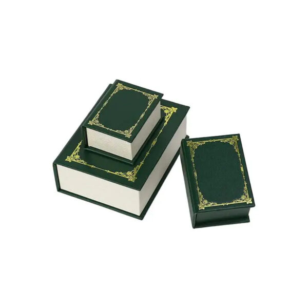 Custom jewelry boxes book shape ring box Manufacturers