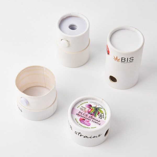 Cylinder Box With Lid Paper Tube Perfume Cosmetics Exporter
