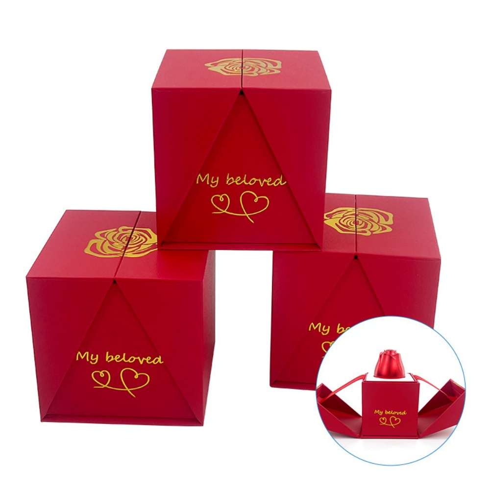 Gold stamping double door creative jewelry box Wholesale