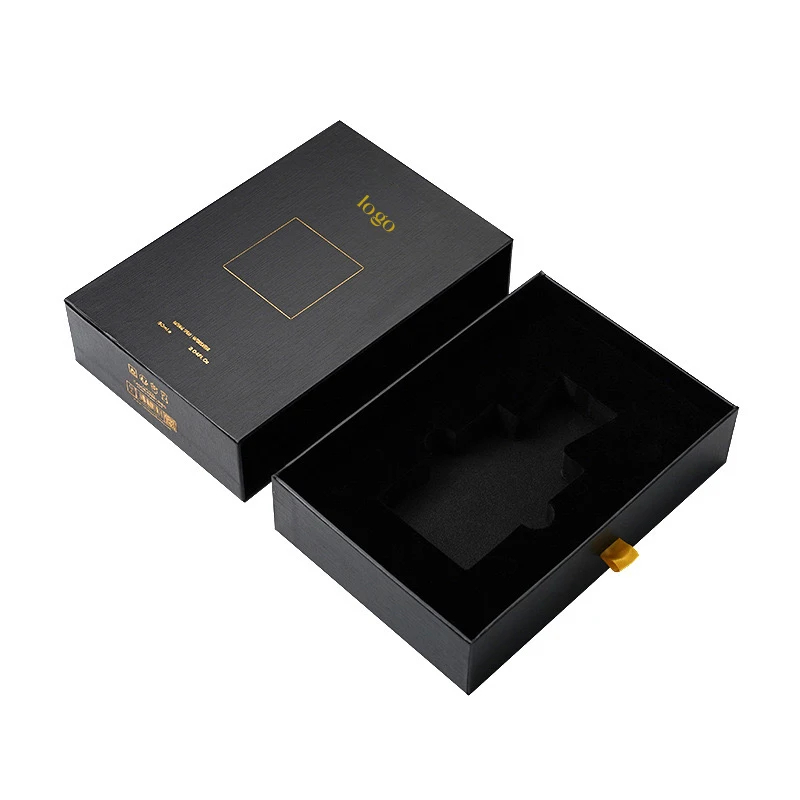 Luxury custom black perfume boxes with lids Manufacturers