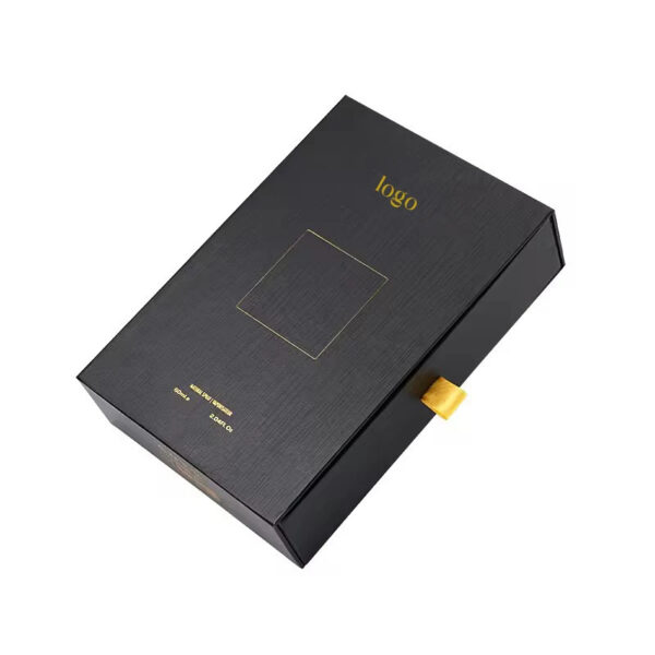 Luxury custom black perfume boxes with lids Manufacturers