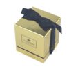 custom Hardboard square candle boxes With ribbon Factory