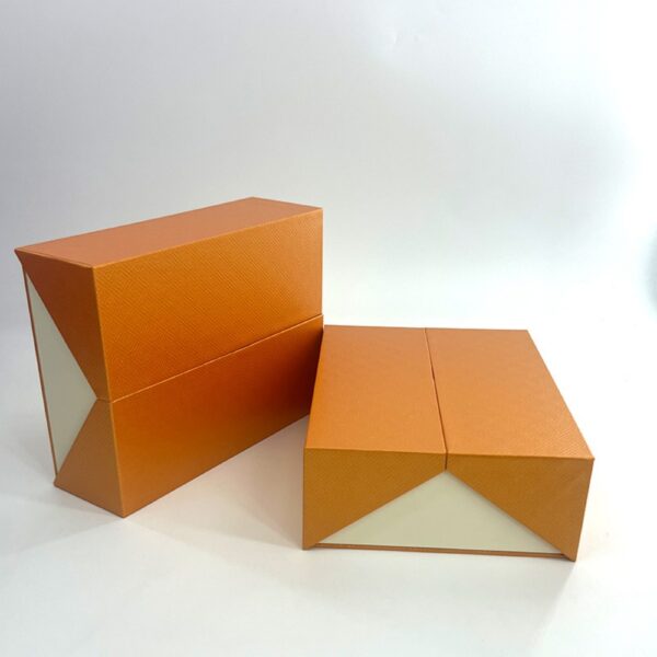 Double door wine box custom folio packaging box Supplier