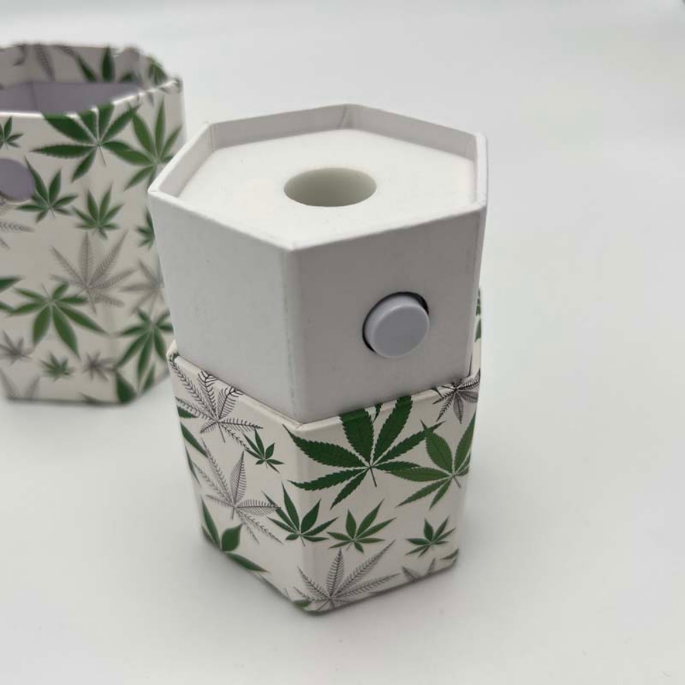 custom hexagon rigid gift boxes button closure Dealers