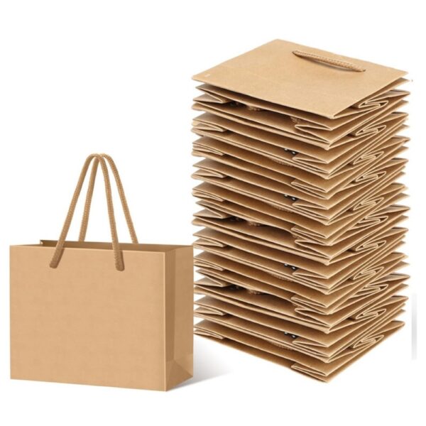 kraft paper gift bag with handles party favor bag Vendor