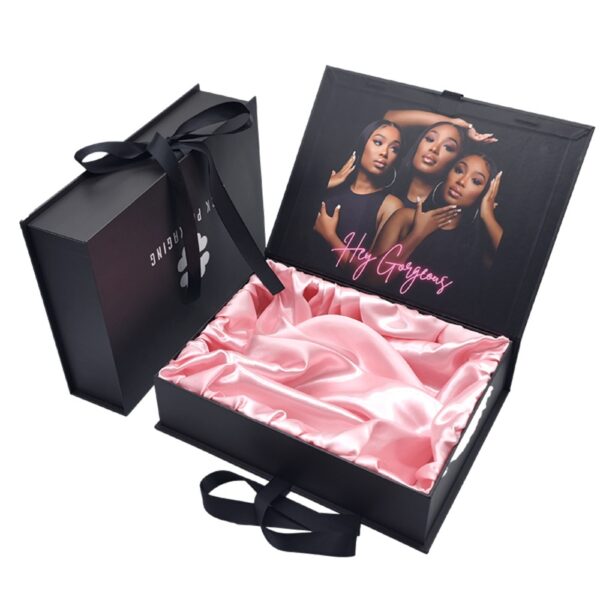 wholesale custom logo luxury black wig hair boxes Maker