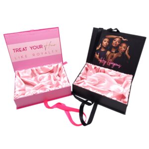 wholesale custom logo luxury black wig hair boxes Maker