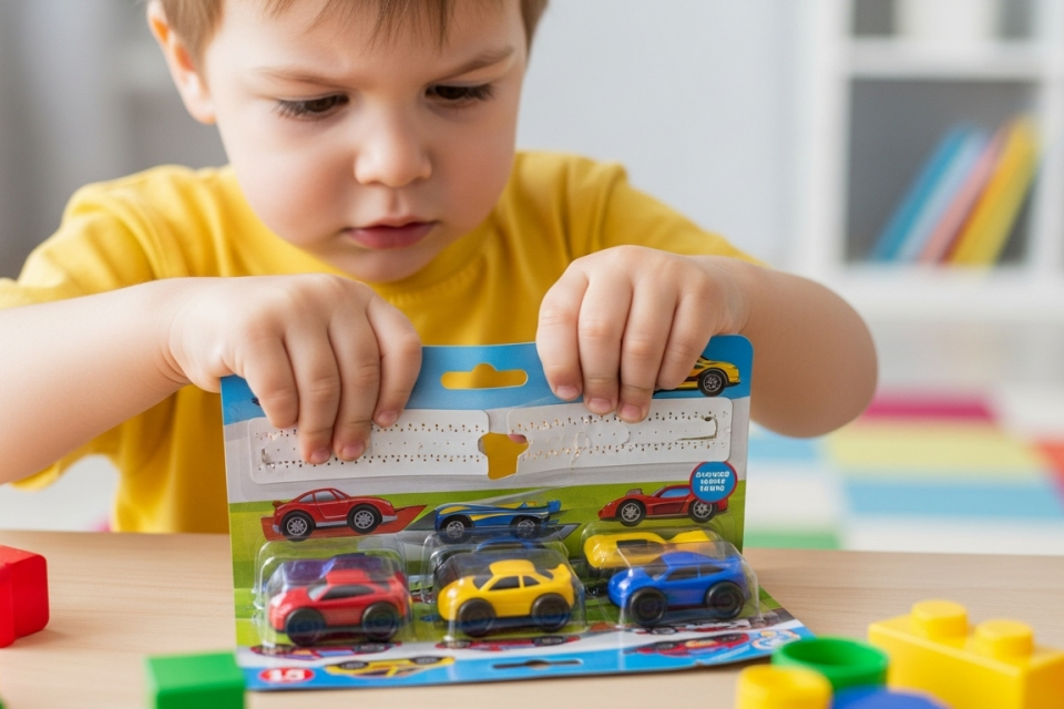Child safety lock packaging box