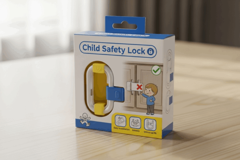 Child safety lock packaging box