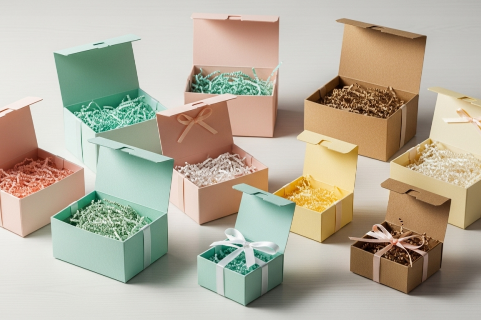 Custom flip-top gift boxes