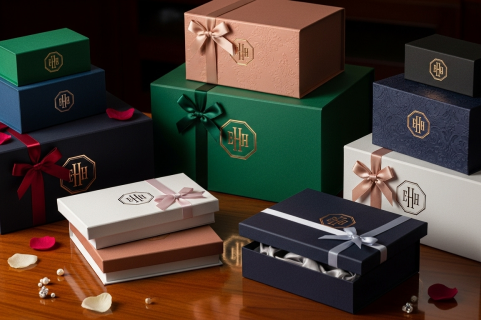 Custom flip-top gift boxes