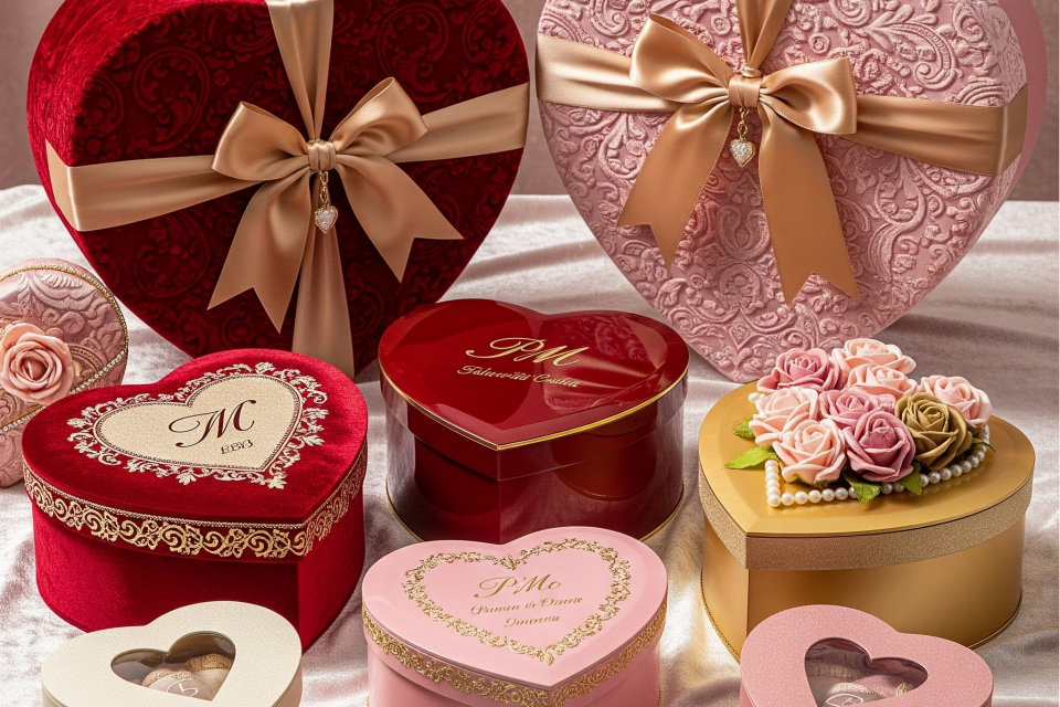 Custom heart-shaped gift boxes