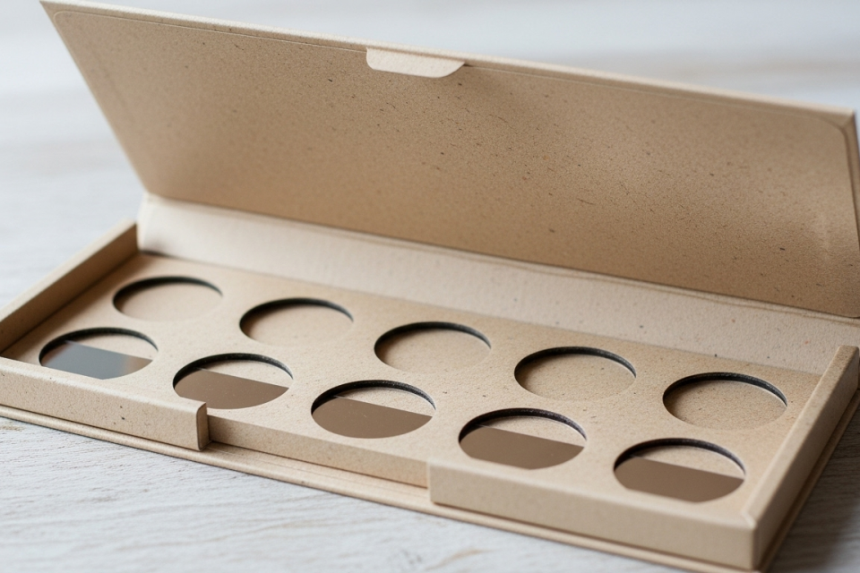Empty paper eyeshadow palette