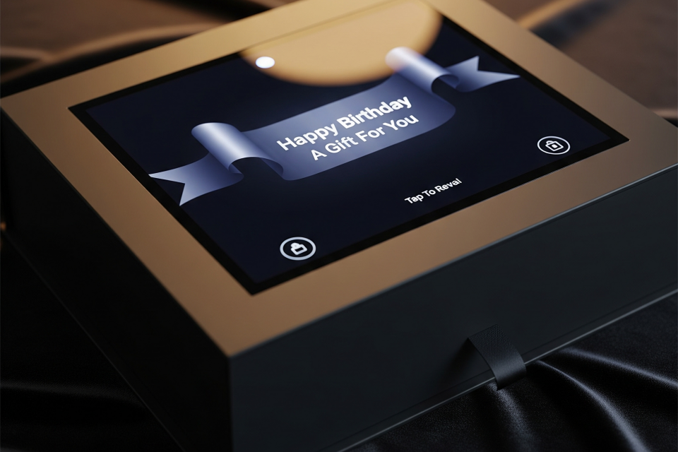 Gift boxes with electronic display