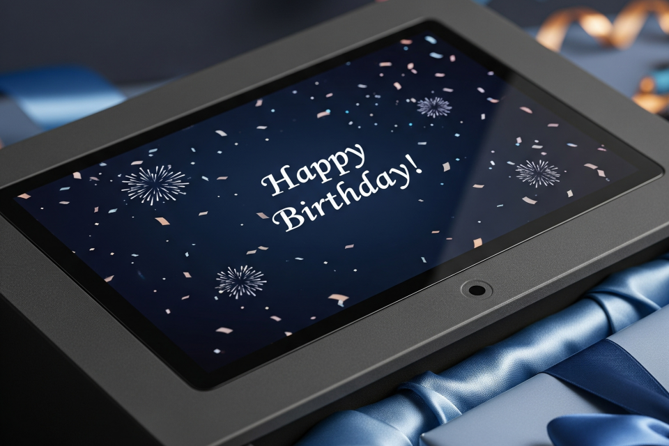 Gift boxes with electronic display
