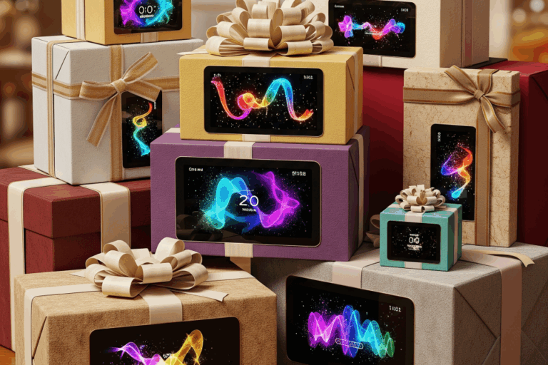 Gift boxes with electronic display