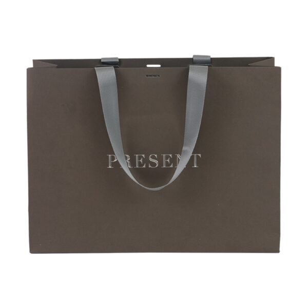 custom luxury present ribbon handle Paper Gift Bags Bulk