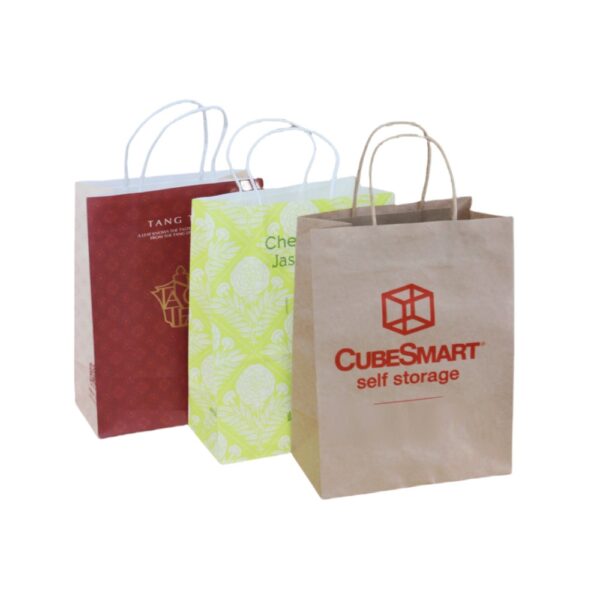 custom kraft Paper Gift Bags shopping bags white Maker