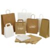 custom printing plain brown kraft paper bags Factories