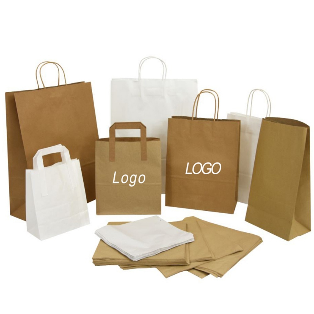 custom printing plain brown kraft paper bags Factories