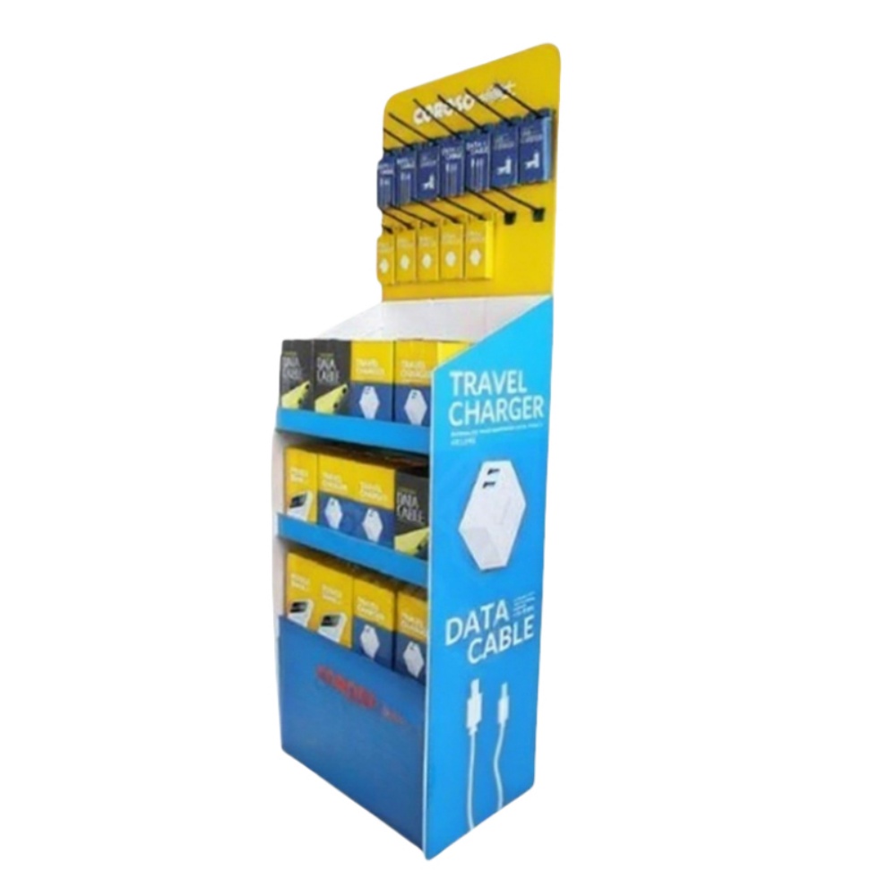 customized power bank hook cardboard floor display Exporter