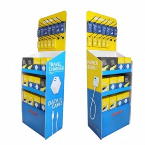customized power bank hook cardboard floor display Exporter