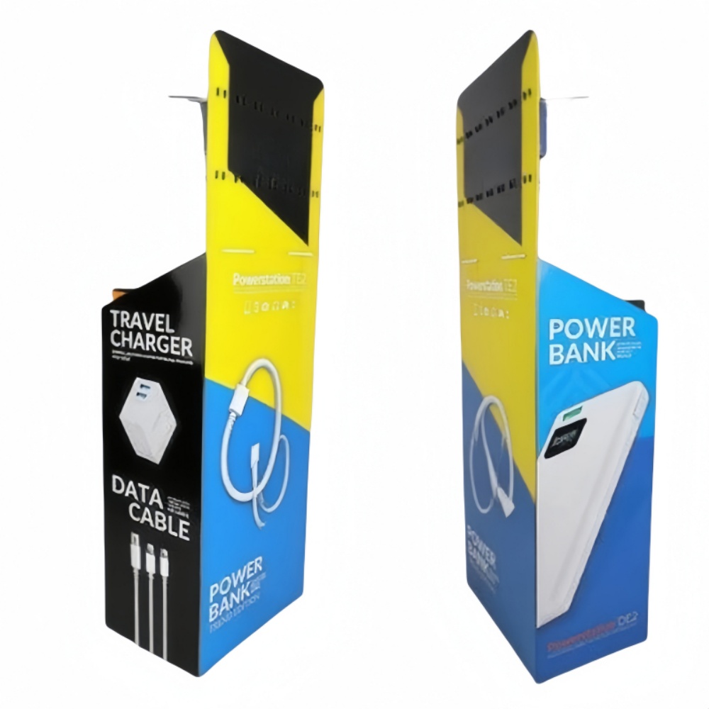 customized power bank hook cardboard floor display Exporter
