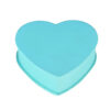 Aqua Heart-Shaped Rigid Gift Box with Silver Foil Insert
