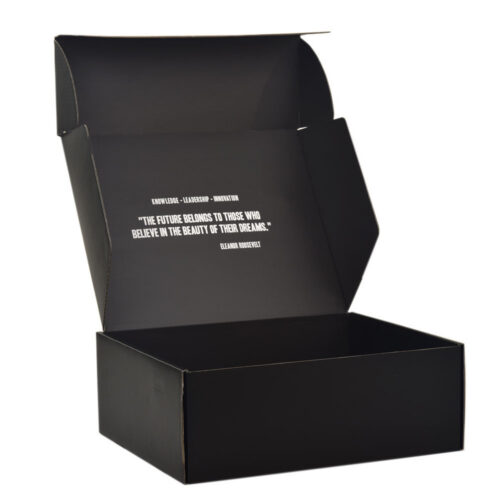 Black Glossy Corrugated Mailer Box for Retail Kit Packaging Black Glossy Corrugated Mailer Box for Retail Kit Packaging