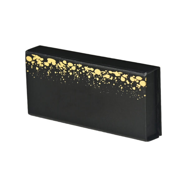 Black Gold Foil Book-Style Rigid Gift Box with Gold Tray Black Gold Foil Book-Style Rigid Gift Box with Gold Tray