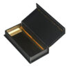 Black Gold Foil Book-Style Rigid Gift Box with Gold Tray Black Gold Foil Book-Style Rigid Gift Box with Gold Tray