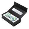 Black Textured Rigid Bow Tie Gift Box with Window Insert