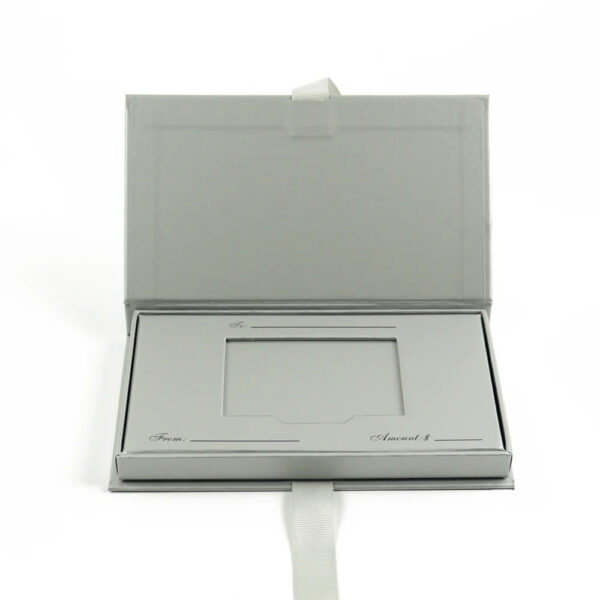 Book-Style Custom Membership Card Box Packaging with Ribbon