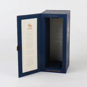 Custom Luxury Book-Style Wine Gift Box with Gold Foil Logo