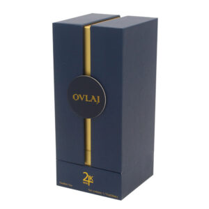 Double-Door Skincare Serum Box with Gold Insert and Logo
