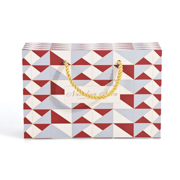 Folding Rigid Fashion Accessories Box with Gold Rope Handle Folding Rigid Fashion Accessories Box with Gold Rope Handle