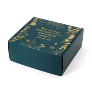 Gold Foil Christmas Glassware Gift Box with Die Cut Insert