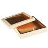 Gold Rigid Chocolate Display Box with Clear Windowed Lid Gold Rigid Chocolate Display Box with Clear Windowed Lid