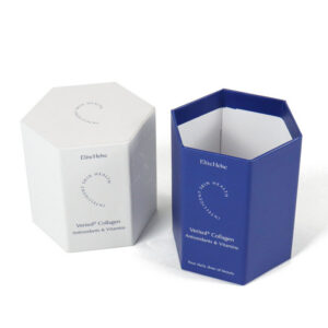 Hexagon Collagen Supplement Packaging Box with Lid Base