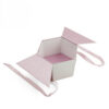 Hexagon Foldable Gift Box with Pink Satin Ribbon Closure Hexagon Foldable Gift Box with Pink Satin Ribbon Closure