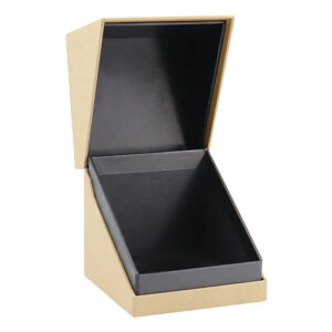 Logo Printed Kraft Hinged Candle Box with Black Inner Tray