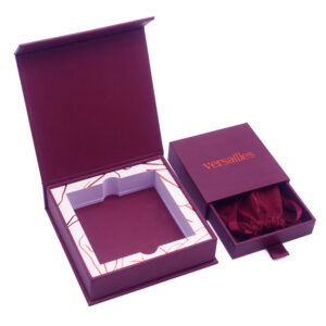 Luxury Cross Jewelry Rigid Gift Box with Drawer Pouch Set