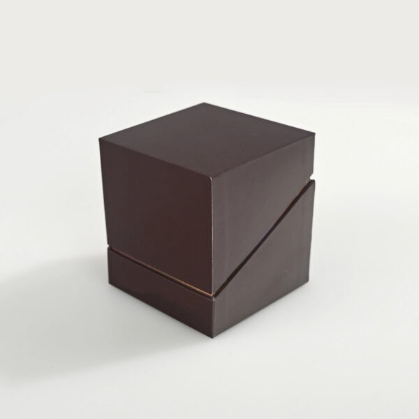 Luxury Hinged Candle Jar Rigid Gift Box with Gold Foil Rim