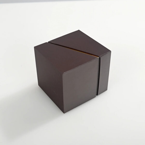 Luxury Hinged Candle Jar Rigid Gift Box with Gold Foil Rim