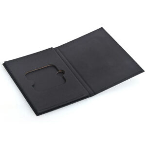 Matte Black Book Style Rigid Card Box with Cutout Insert